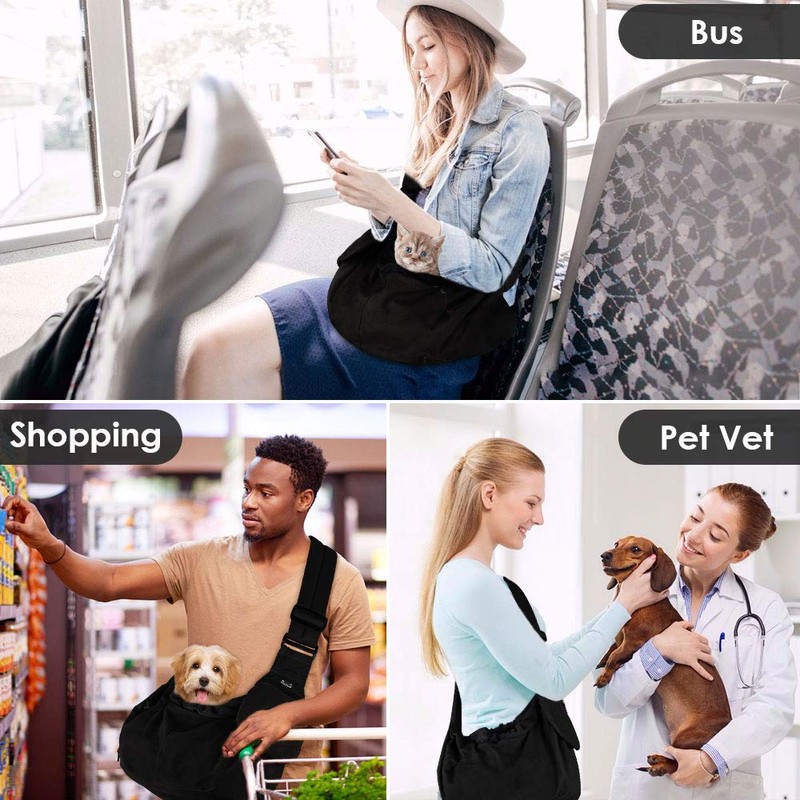 SlowTon Dog Carrier Sling - Hard Bottom Support Dog Carriers