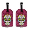Nicokee Sugar Skull Suitcase Bag ID Luggage Tag Set Bag