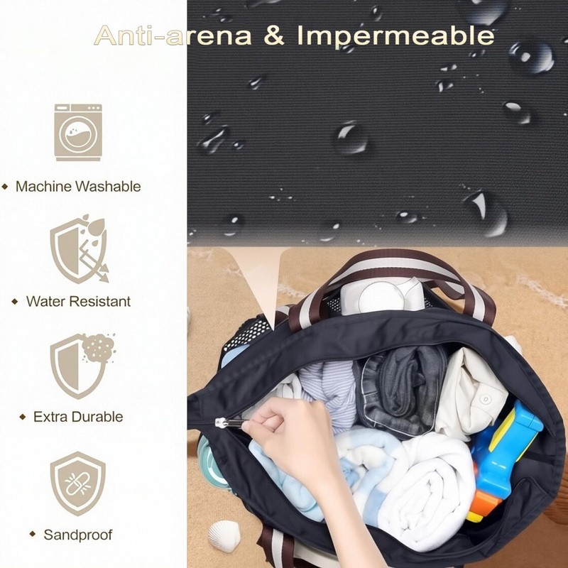 Bolso de Playa para Mujer, Bolso Tote Grande para Señoras,