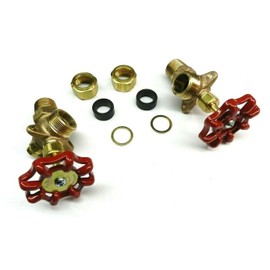 Steamer Sight Glass Water Gauge Valve Set for 5/8" Diameter Steamaster Boilers