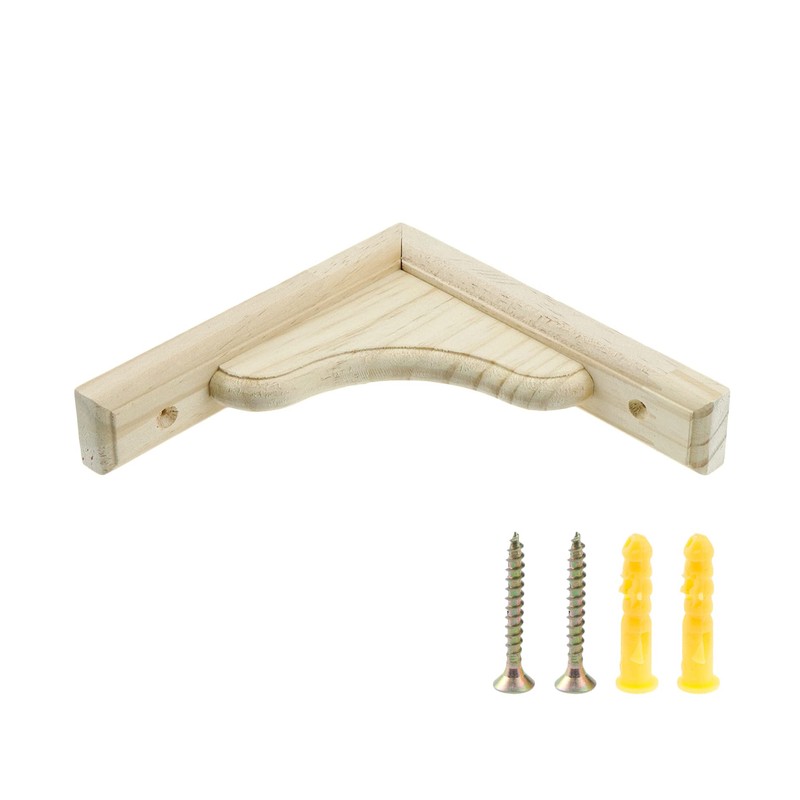 Mcredy 2 PCS Wood Shelf Bracket,6 Inch Triangle Wall Mount