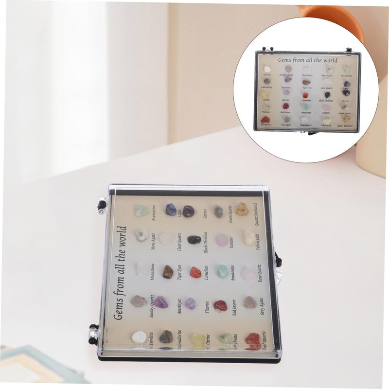 CIYODO Interactive Learning Set 25 Specimen Mini Display Boxes Crystal