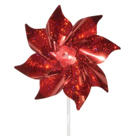 In the Breeze 2706 Mylar Pinwheel Decorative Spinner Bag, Red Sparkle/8 Pieces