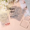4 Sheets Clear Rubber Stamps for Card Making with 2pcs