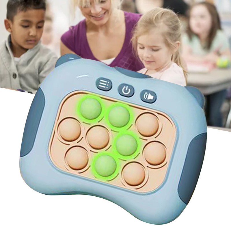 Quick Push Bubbles Game Toy Educational Decompression Light Up Pop