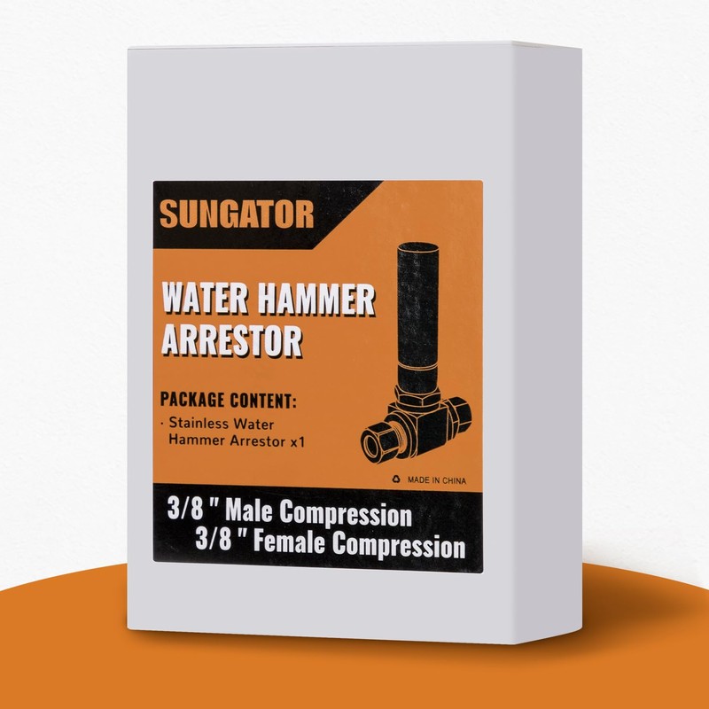 SUNGATOR 3/8" Water Hammer Arrestor, 3/8 Inch Male Comp. ×