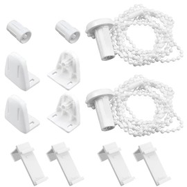 Set of 2 Replacement Roller Blind Klemmfix (17 mm / No Drilling / PVC) Roller Blinds Holder Window Clamp Holder Roller Blind No Drilling for Double Roller Blind Blackout Roller Blind