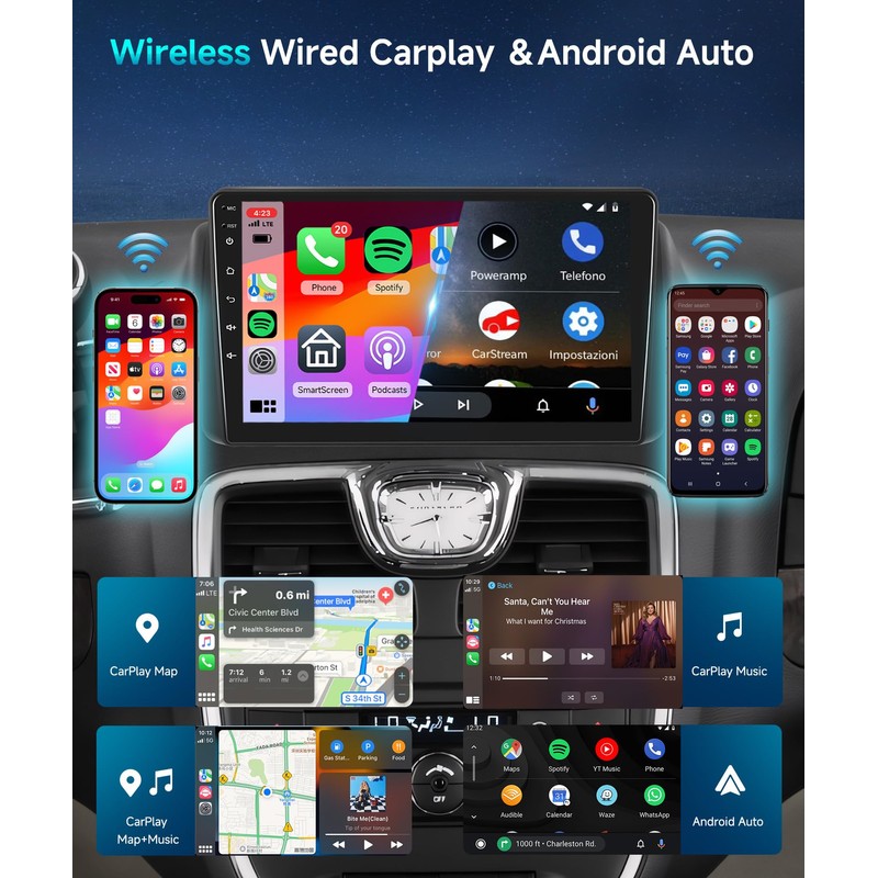 2G+64G Radio for Dodge Grand Caravan 2008-2020 Chrysler Grand Voyager