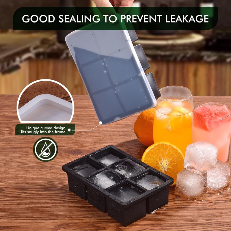 Silicone Ice Cube Tray Mold - Large Square Ice Cube