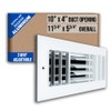 Fits 10x4 Duct Opening Aluminum 3-Way Adjustable Air Supply Grille