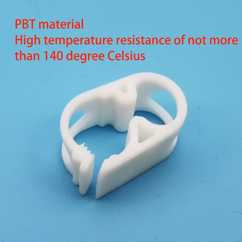 JEESHAN 5pcs High Temperature Resistant Hose Clamps 3-6mm Adjustable Plastic