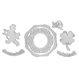 Cutting Dies Good Luck 7 Pieces Assorted Sizes Suitable for Common Die Cutting Machines | Stencil for Making Greeting Cards Inserts | Lucky Charm, New Year, New Year's Eve