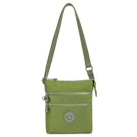 AOCINA Crossbody Purses for Women Lightweight Small Travel Bag Shoulder Purses and Handbags with Multi Zipper Pockets(Olive Green)