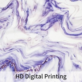 MitoVilla 4 Pcs Purple Marble Bathroom Sets with Shower Curtain and Rugs and Accessories, Abstract Lavender Bathroom Shower Curtain Sets with Rug, Luxury Marble Shower Curtain for Bathroom Decor