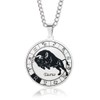 Collar con colgante de constelación del zodiaco de acero inoxidable