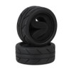 BQLZR 2.56" OD Black RC 1:10 Arrows Pattern Rubber Tyre