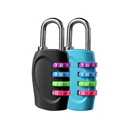 TAORANJU 2 Pack Combination Lock, 4 Digit Locker Lock Resettable Combo Locks Outdoor Waterproof Padlock Combination for School Gym Locker Shed Cabinet Tool Box