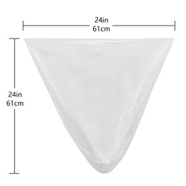 TYPLASTICS 45-48 Gallon Clear Trash Can Liners - 43" x 48" - High Density Garbage Bags - 200 Pack - Multipurpose for Office, Yard, Recycling, Industrial and Commercial