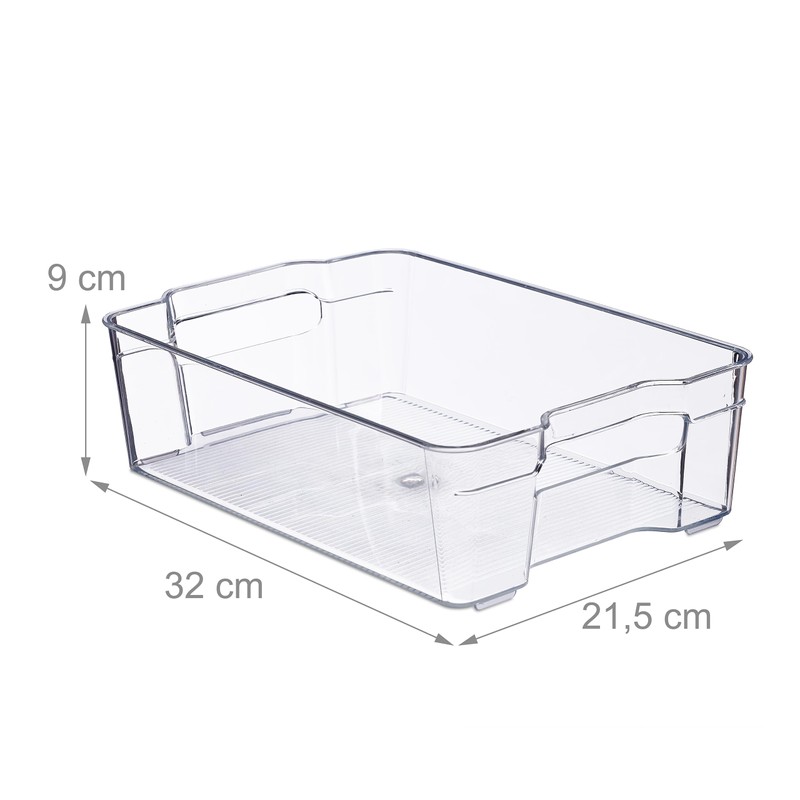 Relaxdays Fridge Storage 2 Pack Kitchen Organizer Food HLP 9
