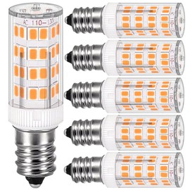 E12 Led Light Bulb 4W Equivalent 40W C7 Replacement Bulbs Clear Type B Candelabra Base Bulbrite Non-Dimmable Daylight White 6000K (Warm White 5pack)