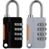 Bewudy 2 Pack Suitcase Padlocks 4 Digit Code Combination Padlocks,