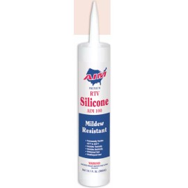 AIM Premium Silicone AIM 100 CLEAR 10.1 oz, Mildew Resistant, Marine, Industrial