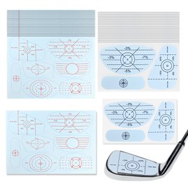 Huakaile 200 Pieces Golf Impact Tape for Iron, Reusable Foresight Golf Club Stickers for Wood & Fairway Clubs, High Resolution Swing Training Feedback Golf Aids Labels for Driving Range Home