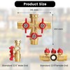 Garden Hose Splitter 3 Way, Heavy Duty 3-Way Brass Valve