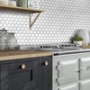 Decopus 3D Marble Tile Peel and Stick Backsplash (Hexagon) for
