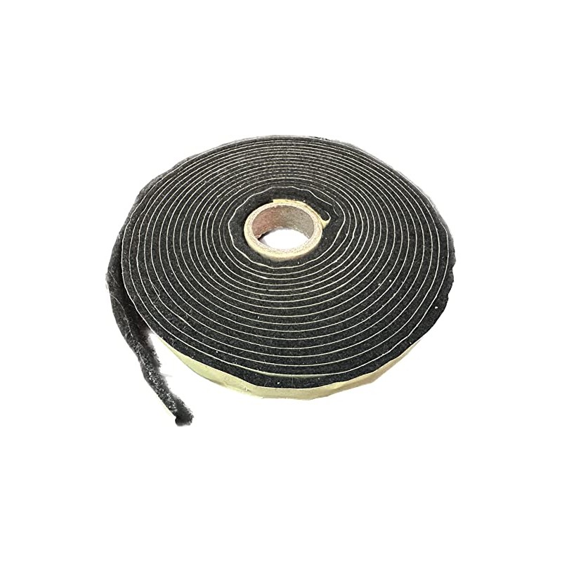 Total Control Black High Temp BBQ Smoker Gasket, Self-Stick (1/2"