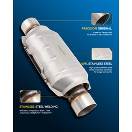 PHILTOP Catalytic Converter Fit For 2006-2008 A3, 2009-2011 Enclave, 2007-2010 Escalade 6.2L, 2007-2009 Colorado, 1996-1999 Express/Savana 1500 5.7LReplace 93238 Direct-Fit (EPA Compliant)