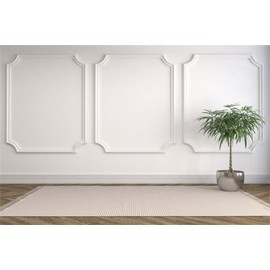 Laeacco Western White Wall Photography Backdrop, 9x6ft Indoor Wall Decorations Yoga Carpet Photo Background Interior Room Decor Children Adults Portrait Photoshoot Studio Props Vinyl