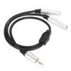 3.5mm to Dual 6.35mm Cable Male to Dual Female Plug