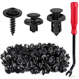Xislet 120pcs 10mm Bumper Fender Clips 91503-SZ3-003 with Splash Shield Screws 90114-SE0-000 Compatible with Honda Acura Accord Civic Plastic Rivet Retainer Fasteners Replace 91512-SX0-003