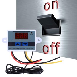 Temperature Controller,DC 12V 120W Digital Humidity Thermostat Difference Switch Heating Cooling with Waterproof Sensor Probe for Hatching Area, Incubation,Air Conditioning,etc