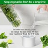 jioko 2 Pack Herb Keeper for Refrigerator, Clear BPA-Free Fresh