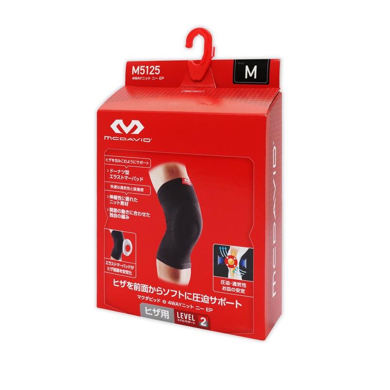 McDavid 4-Way Knit Knee EP MVJ M5125 BK XL