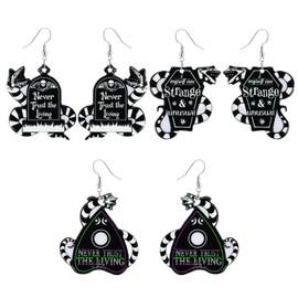 YSJCHEBS 3 Pairs Snake Element Earrings, Funny Earrings, Creative Design Earrings, Party Clothing Accessories, Acrylic Cartoon Earrings