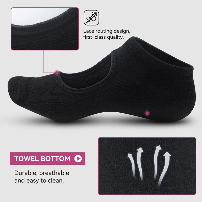 Yoga Socks Non Slip Skid Socks with Grips Pilates Ballet