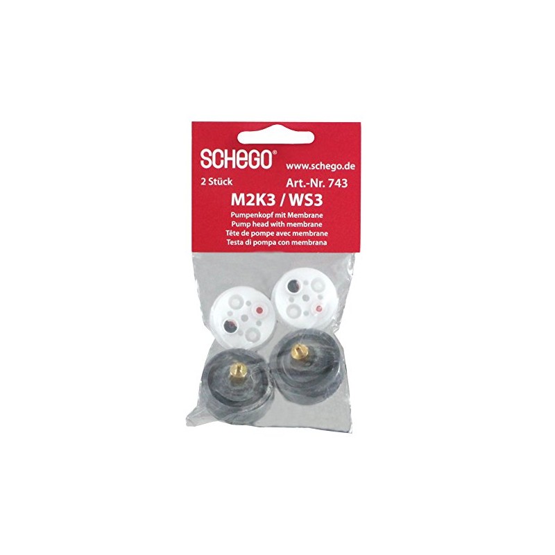 Schego 743 Pump Head for M2K3 Diaphragm Pump (Pack of