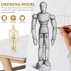 Operitacx 12 Pcs 4.56 Inch Wooden Drawing Mannequins with Stands