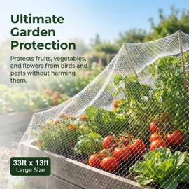 GWHOLE 33 x13 Ft Garden Netting for Tree and Plant Protection