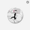 Unbranded Sylvester Cat Cartoon Sad | 4'' X 4'' Round