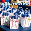 12 Pcs Baseball Acrylic Keychains with Mini Wooden Bats, Ice