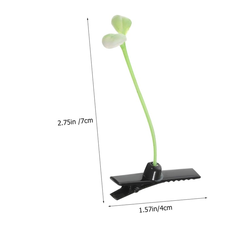 Healvian 50pcs Adorable Sprout Hair Clips for Girls Mini Kawaii