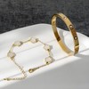 KARCCI 18K Gold Plated Lucky Bracelet and Friendship Love Bangle