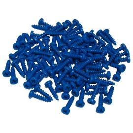Cora 000116013 100 Fixing Screws Kit for License Plate, Blue