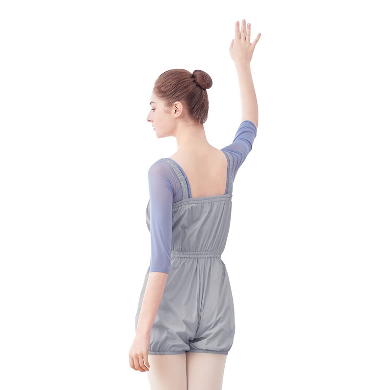 Lovdaswi Mameluco ligero para mujer y niña, Pantalones cortos gris,
