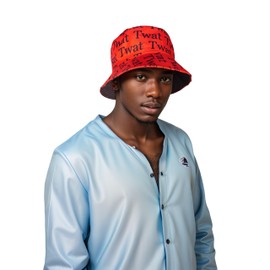 Unisex Bucket Hat, Reversible Pattern Bucket Cap for Men|Women, Twat Print Bucket Hat | Sun Hat|Streetwear Bucket Hat | gift Ideas (UK, Alpha, One Size, one Size fits 55-58cm, Modena Red)