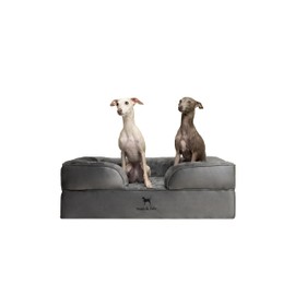 NOAH & PAW Large Dog Bed, 35x25x11 Inch, Orthopedic Dog Beds, Eggshell Memory Foam Infused with Cooling Gel, Inner Cover, Waterproof, Machine Washable (Velvet Sofa Collection)